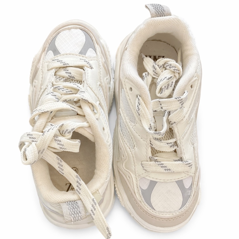 Kids Cream Sneakers